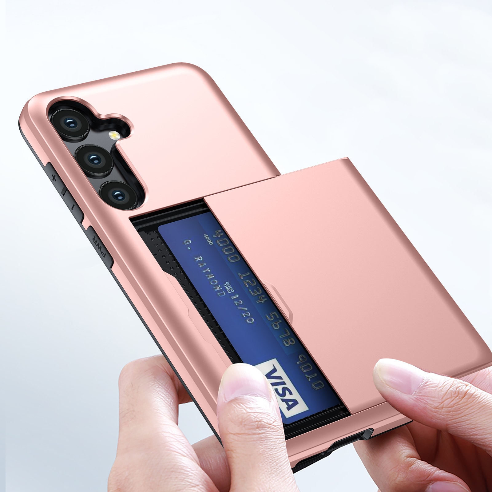 Samsung Galaxy S25 FE Handyhülle mit Kartenhalter Schwarz