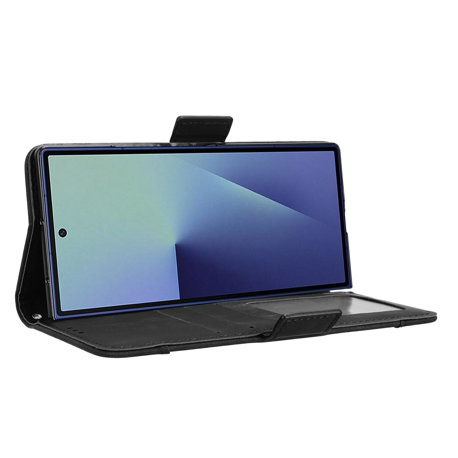 Samsung Galaxy Z Fold 7 Multi Portemonnaie-Hülle mit Stifthalter schwarz