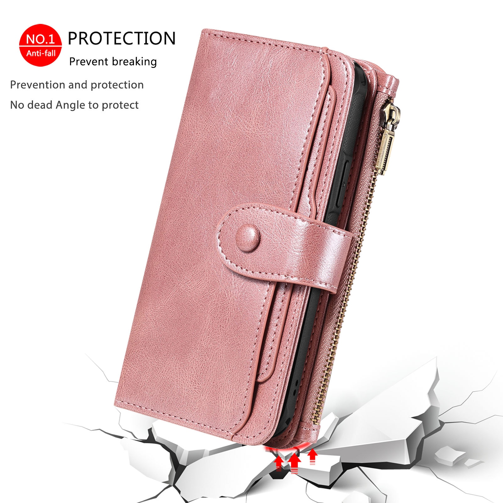 iPhone 17 Magnet Leather Multi-Wallet Rosa