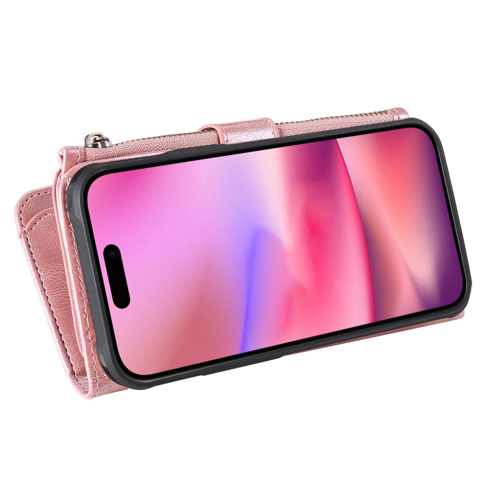 iPhone 17 Magnet Leather Multi-Wallet Rosa