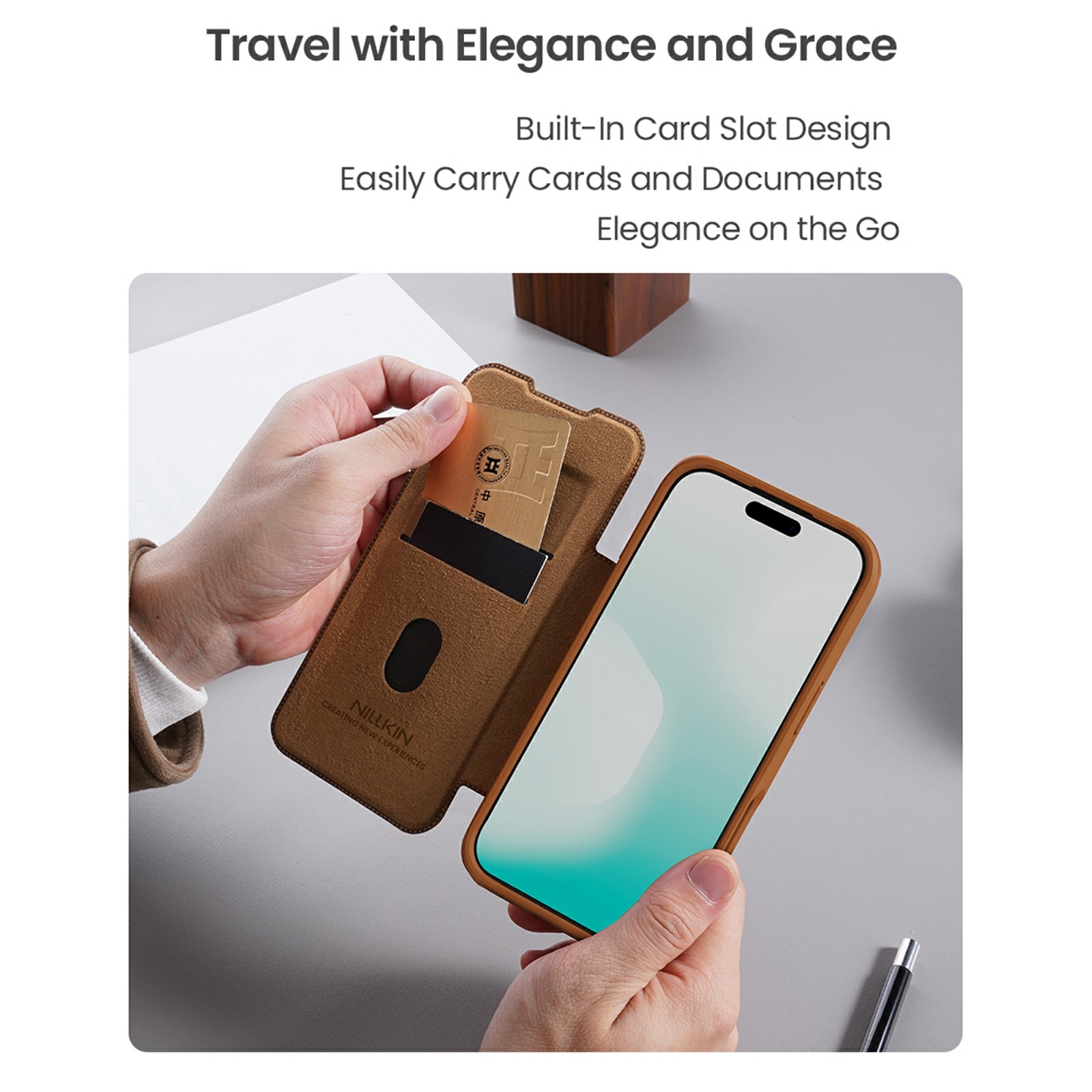 Qin Pro CamShield iPhone 17 Pro Max Braun