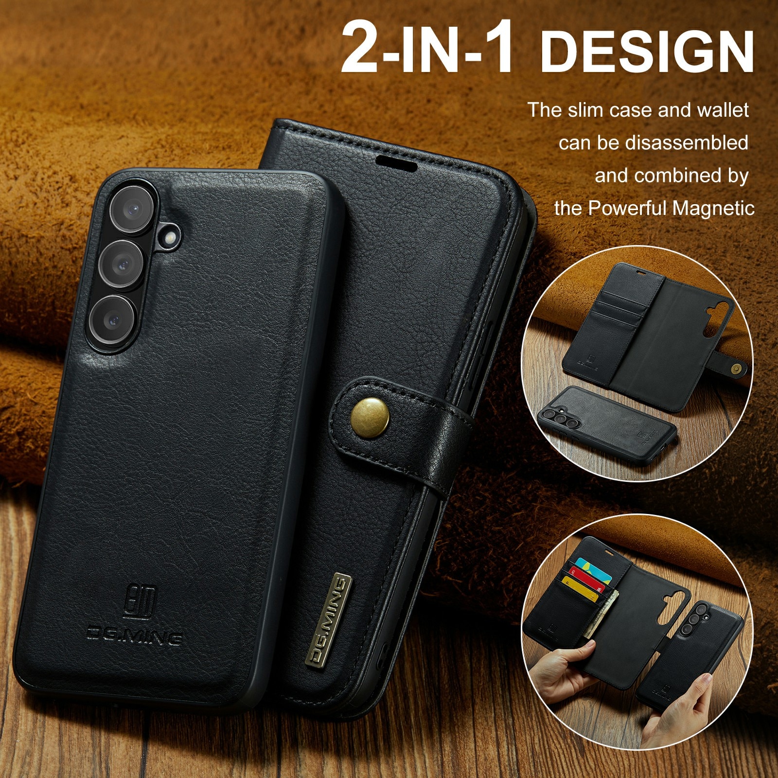Handytasche Magnetische Samsung Galaxy S25 FE Black