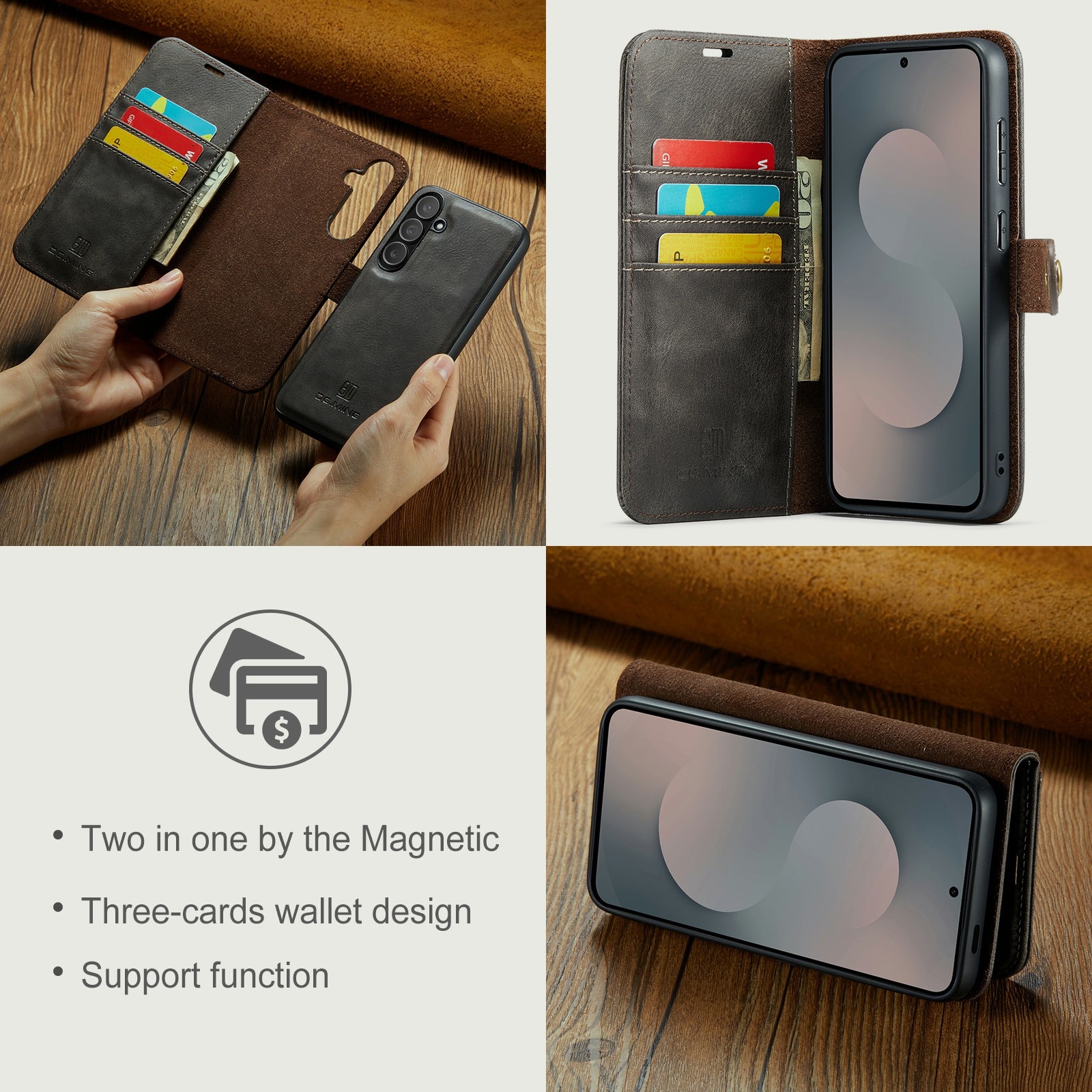 Handytasche Magnetische Samsung Galaxy S25 FE Brown