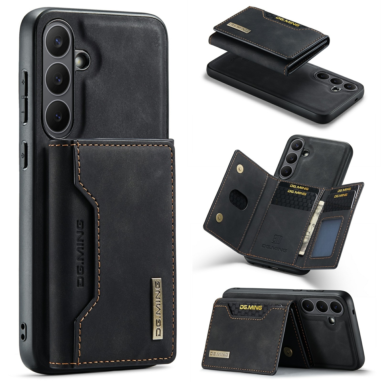 Magnetic Card Slot Case Samsung Galaxy S25 FE Schwarz