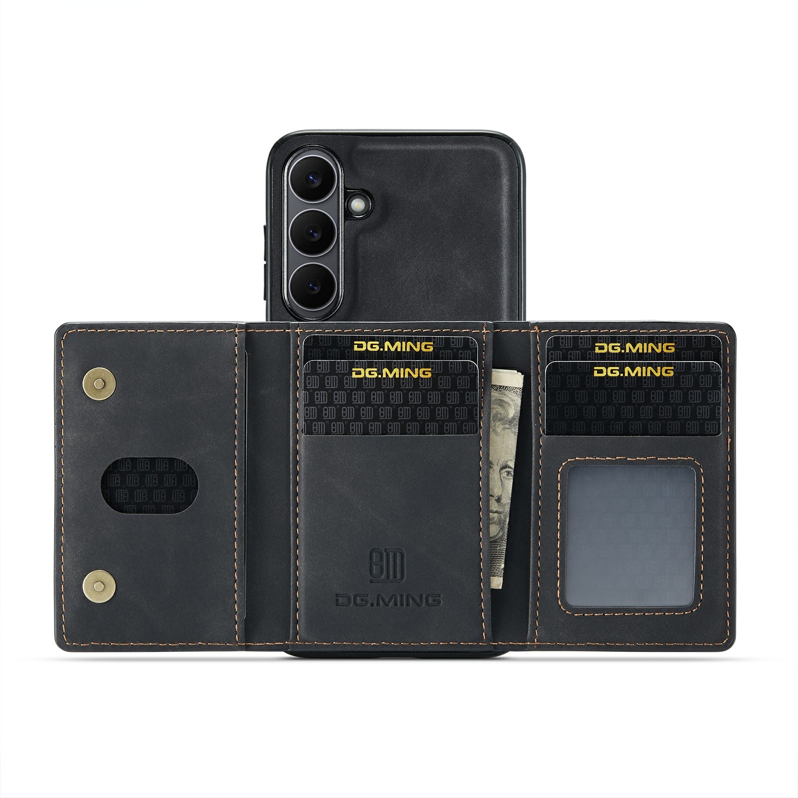 Magnetic Card Slot Case Samsung Galaxy S25 FE Schwarz