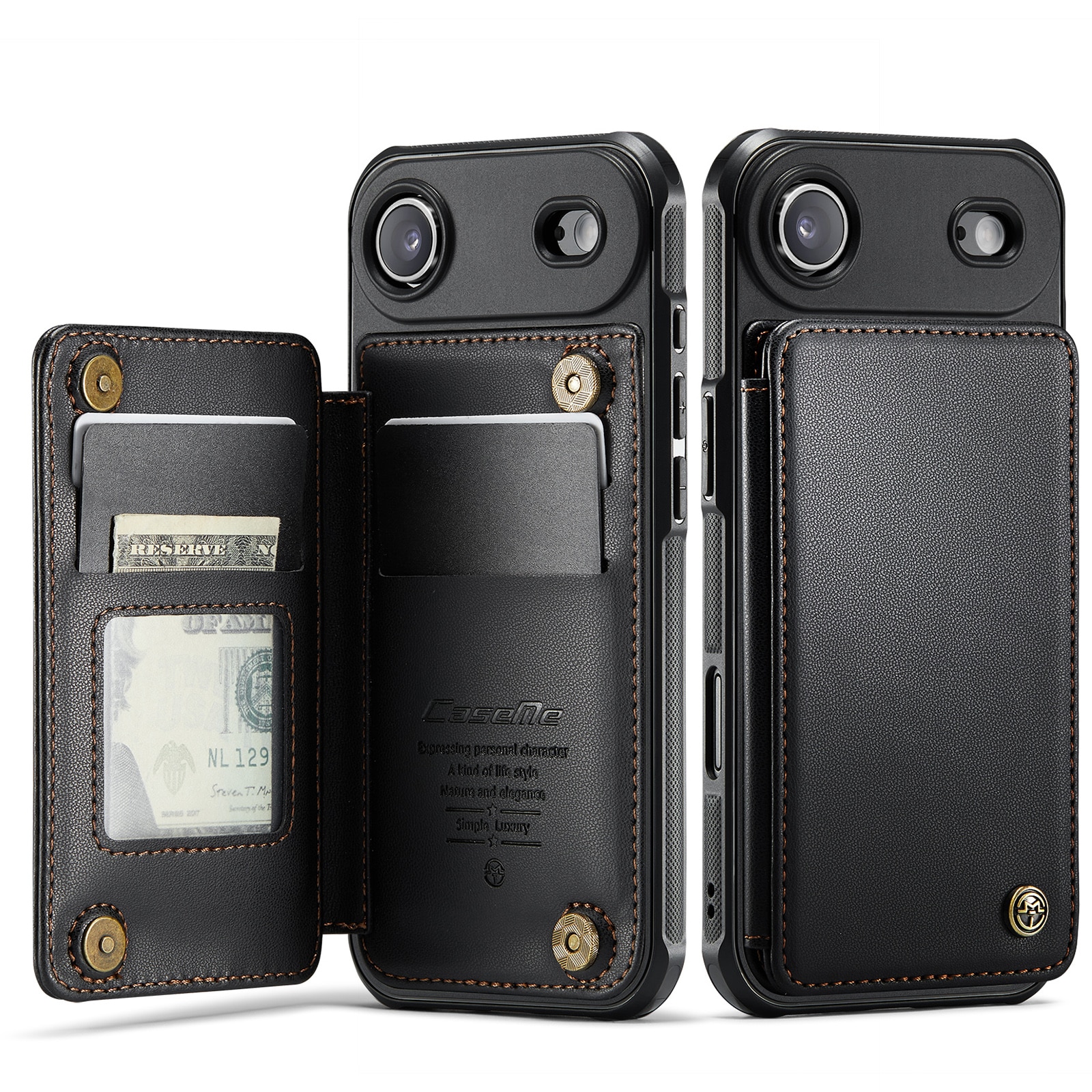 RFID-geschützte Portemonnaie-Hülle iPhone Air schwarz
