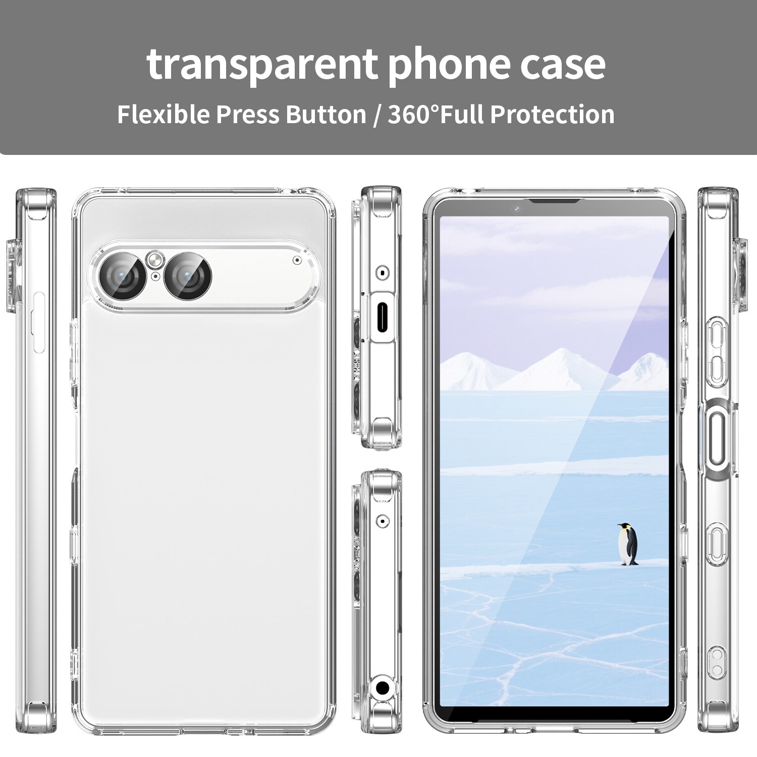 Sony Xperia 10 VII Hybrid-Hülle Transparent