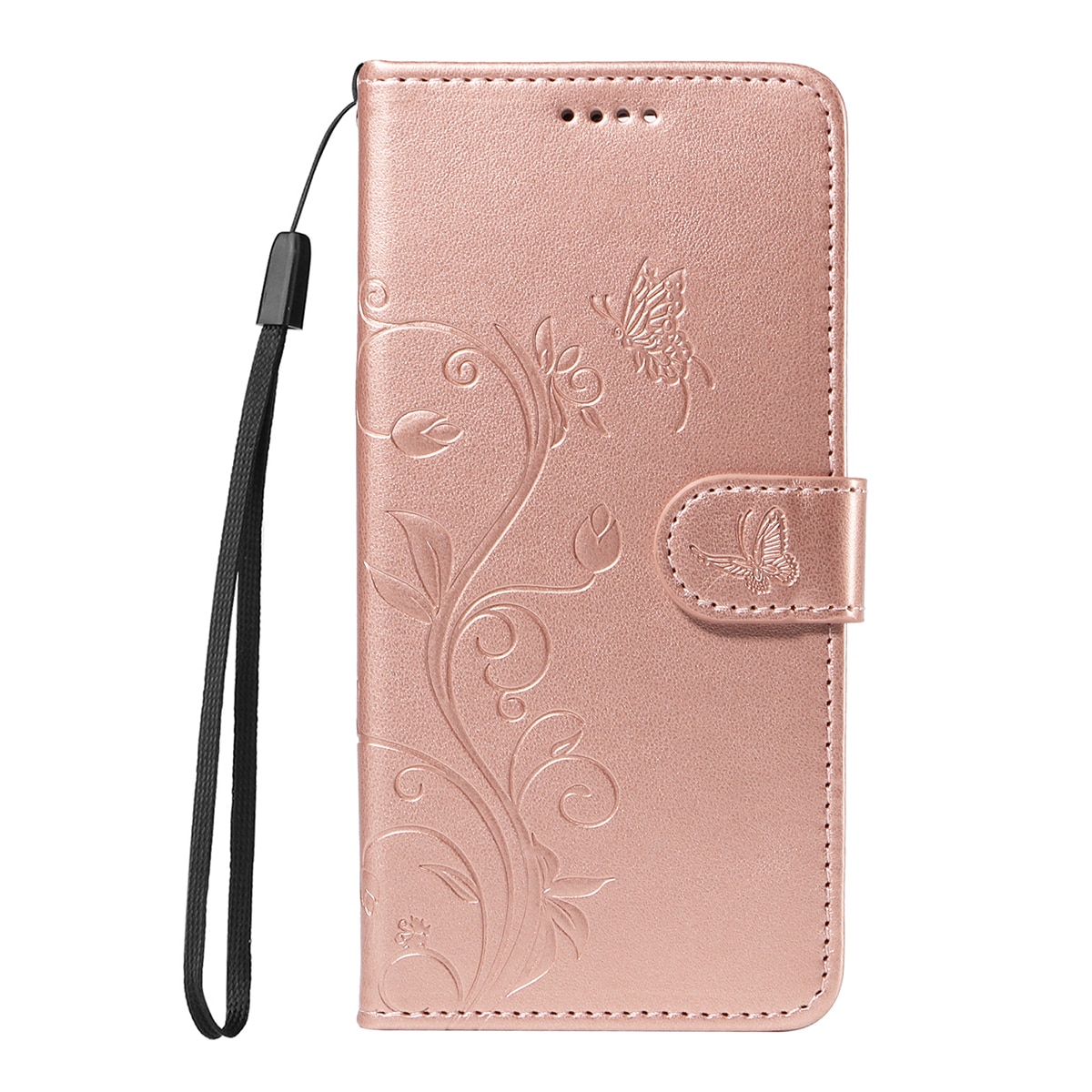 Sony Xperia 10 VII Handyhülle mit Schmetterlingsmuster, Roségold