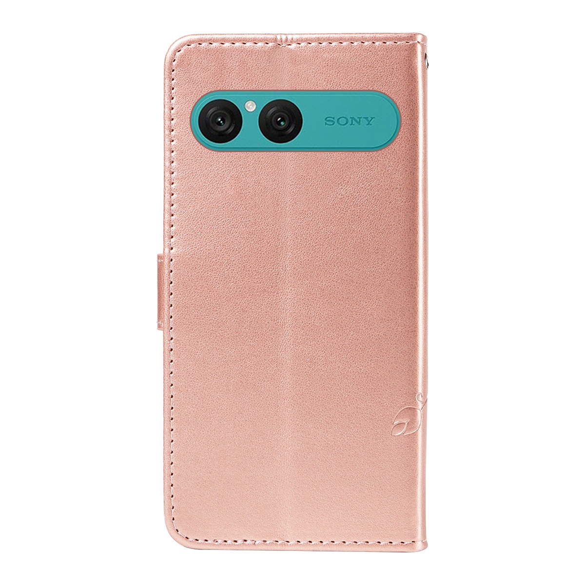 Sony Xperia 10 VII Handyhülle mit Schmetterlingsmuster, Roségold