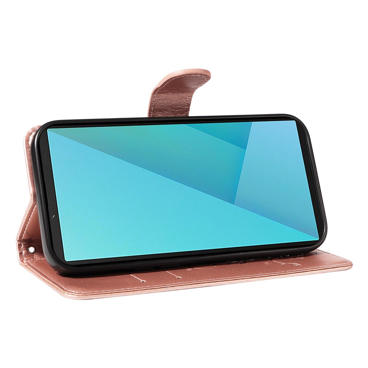 Sony Xperia 10 VII Handyhülle mit Schmetterlingsmuster, Roségold