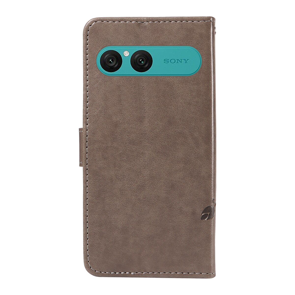 Sony Xperia 10 VII Handyhülle mit Schmetterlingsmuster, Grau
