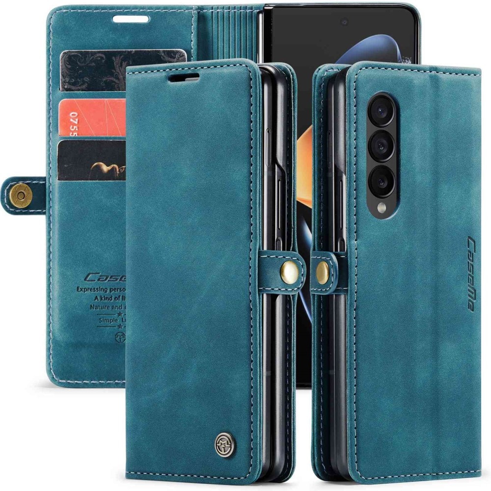 Slim Portemonnaie-Hülle Samsung Galaxy Z Fold 4 blau