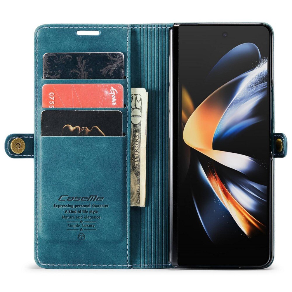 Slim Portemonnaie-Hülle Samsung Galaxy Z Fold 4 blau