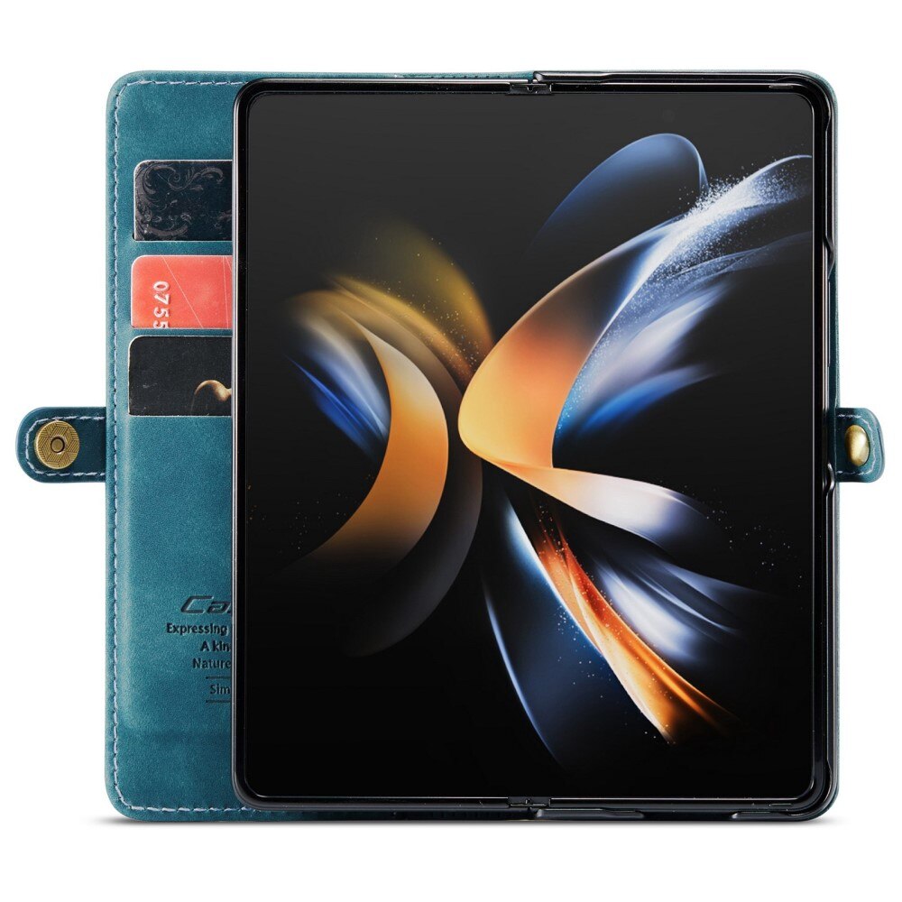 Slim Portemonnaie-Hülle Samsung Galaxy Z Fold 4 blau