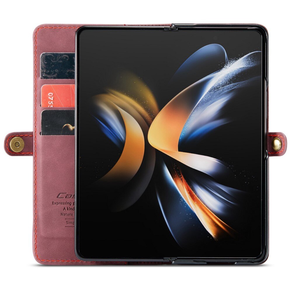 Slim Portemonnaie-Hülle Samsung Galaxy Z Fold 4 rot