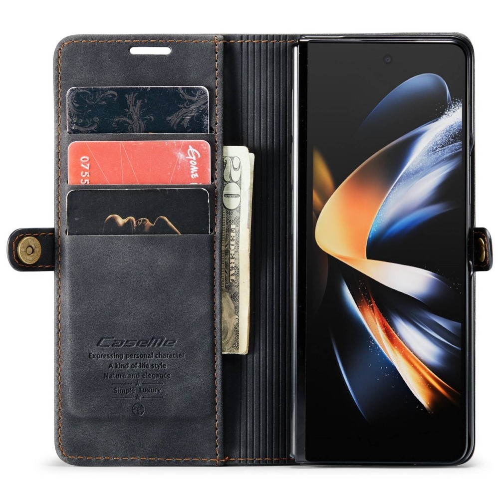 Slim Portemonnaie-Hülle Samsung Galaxy Z Fold 4 schwarz