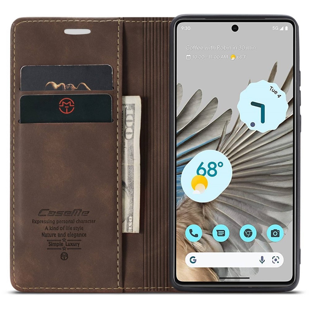 Slim Portemonnaie-Hülle Google Pixel 7 Pro braun