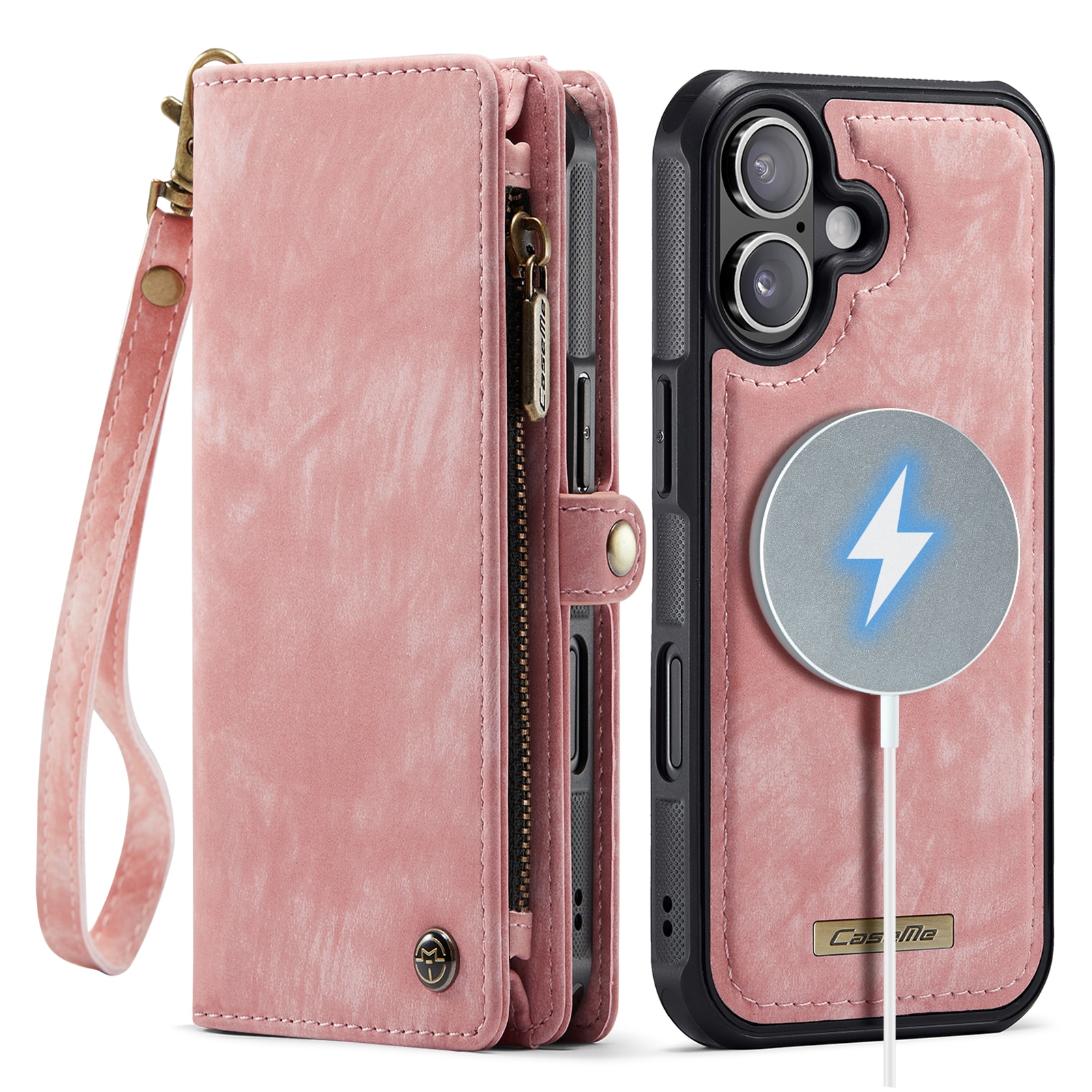 Multi-slot Portemonnaie-Hülle iPhone 17 Rosa