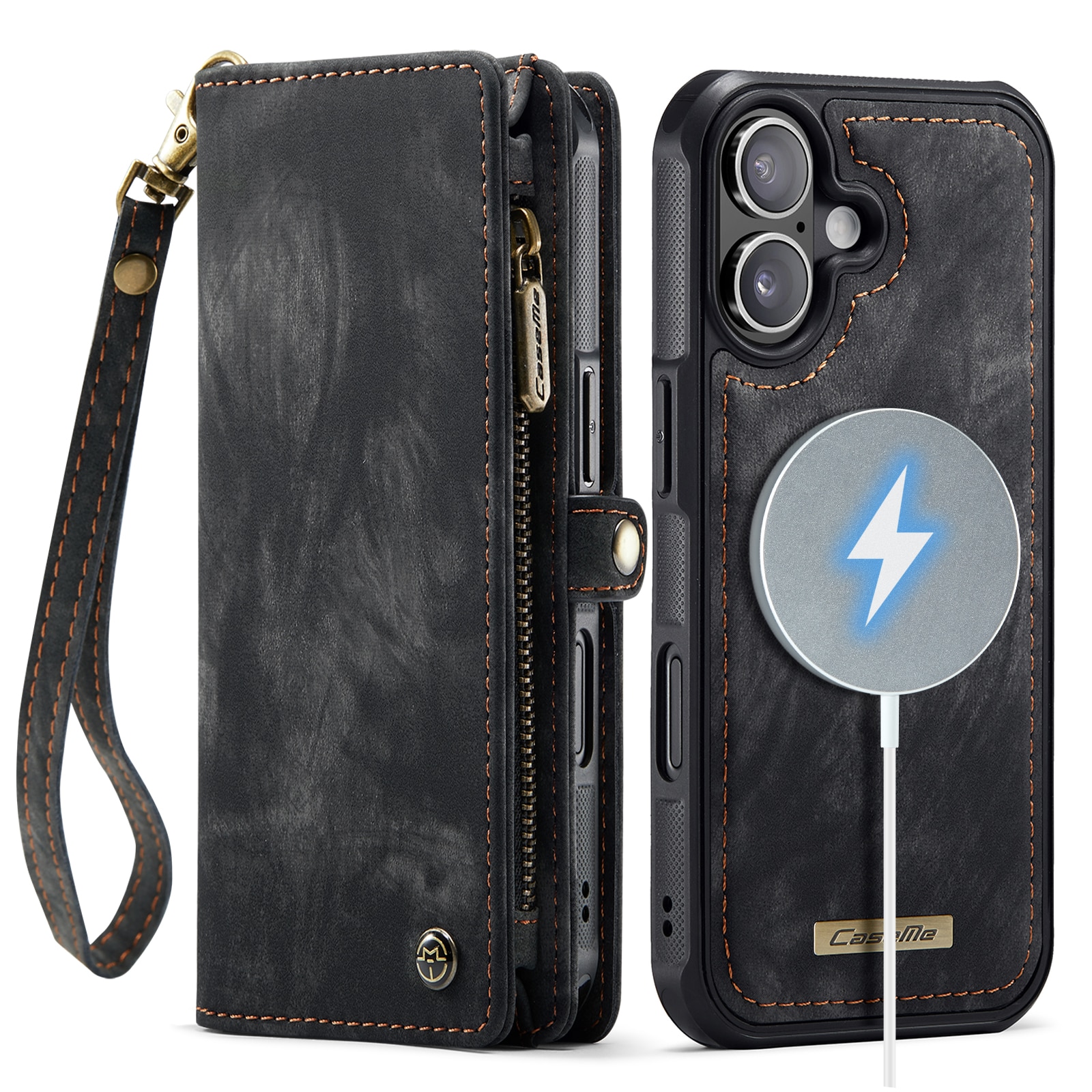 Multi-slot Portemonnaie-Hülle iPhone 17 Grau