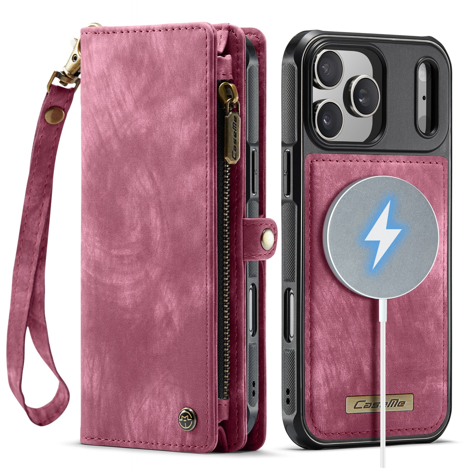 Multi-slot Portemonnaie-Hülle iPhone 17 Pro Max Rot