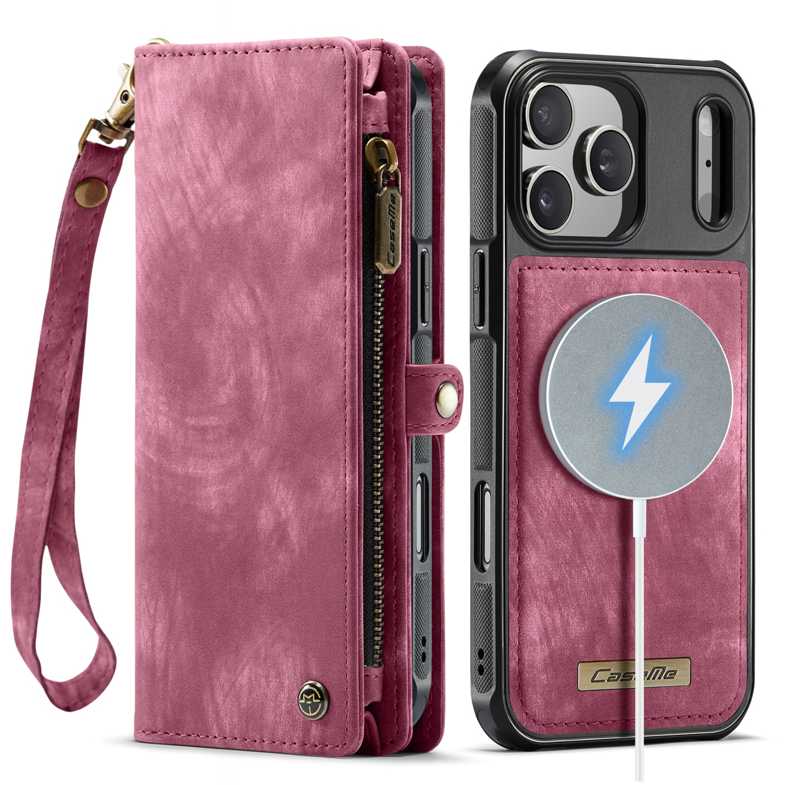 Multi-slot Portemonnaie-Hülle iPhone 17 Pro Rot