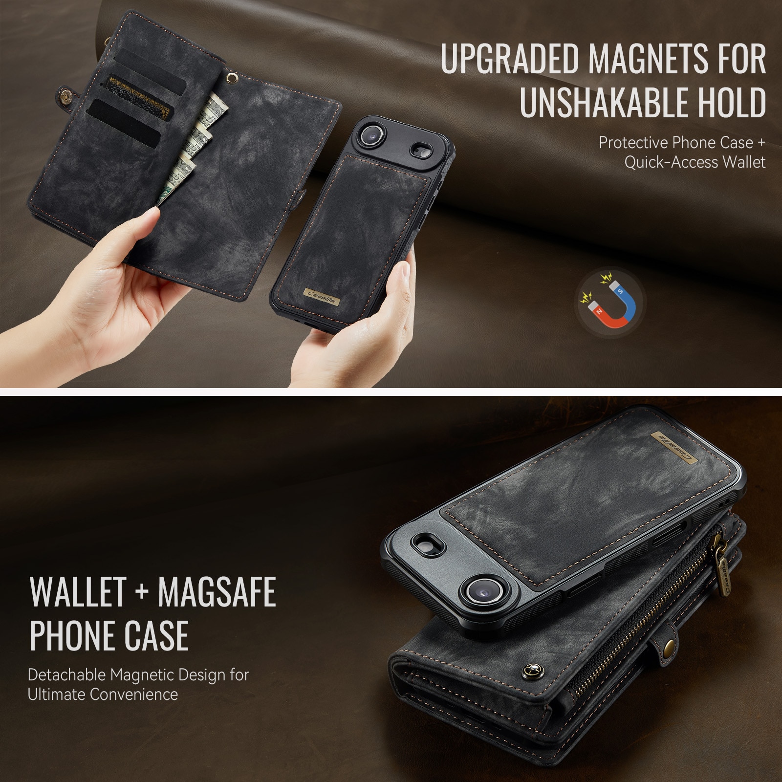 Multi-slot Portemonnaie-Hülle iPhone Air Grau