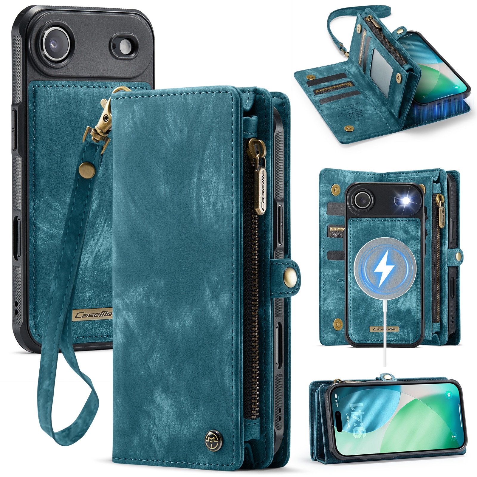 Multi-slot Portemonnaie-Hülle iPhone Air Blau