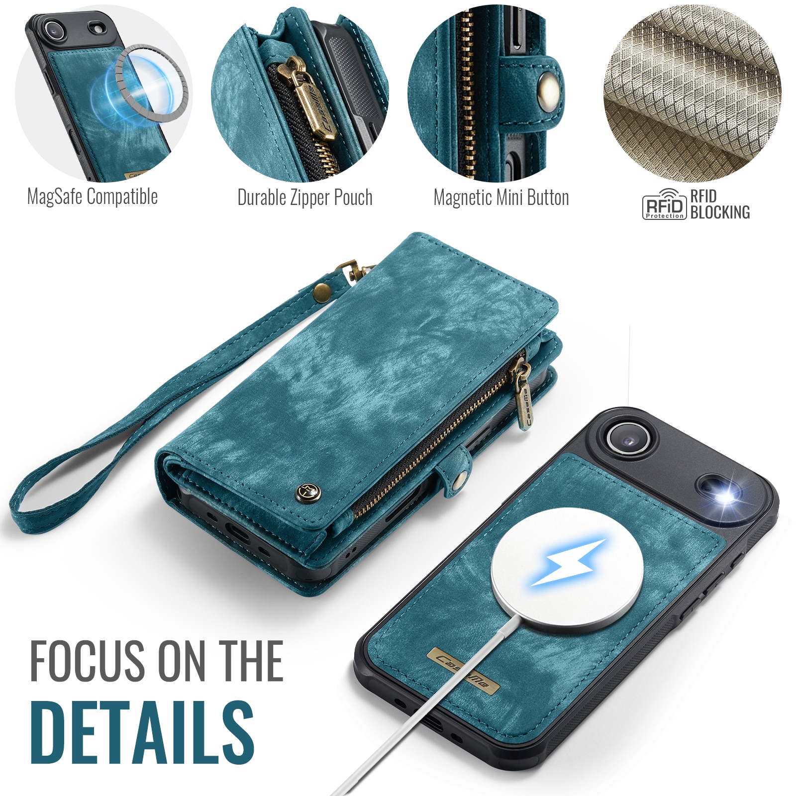 Multi-slot Portemonnaie-Hülle iPhone Air Blau