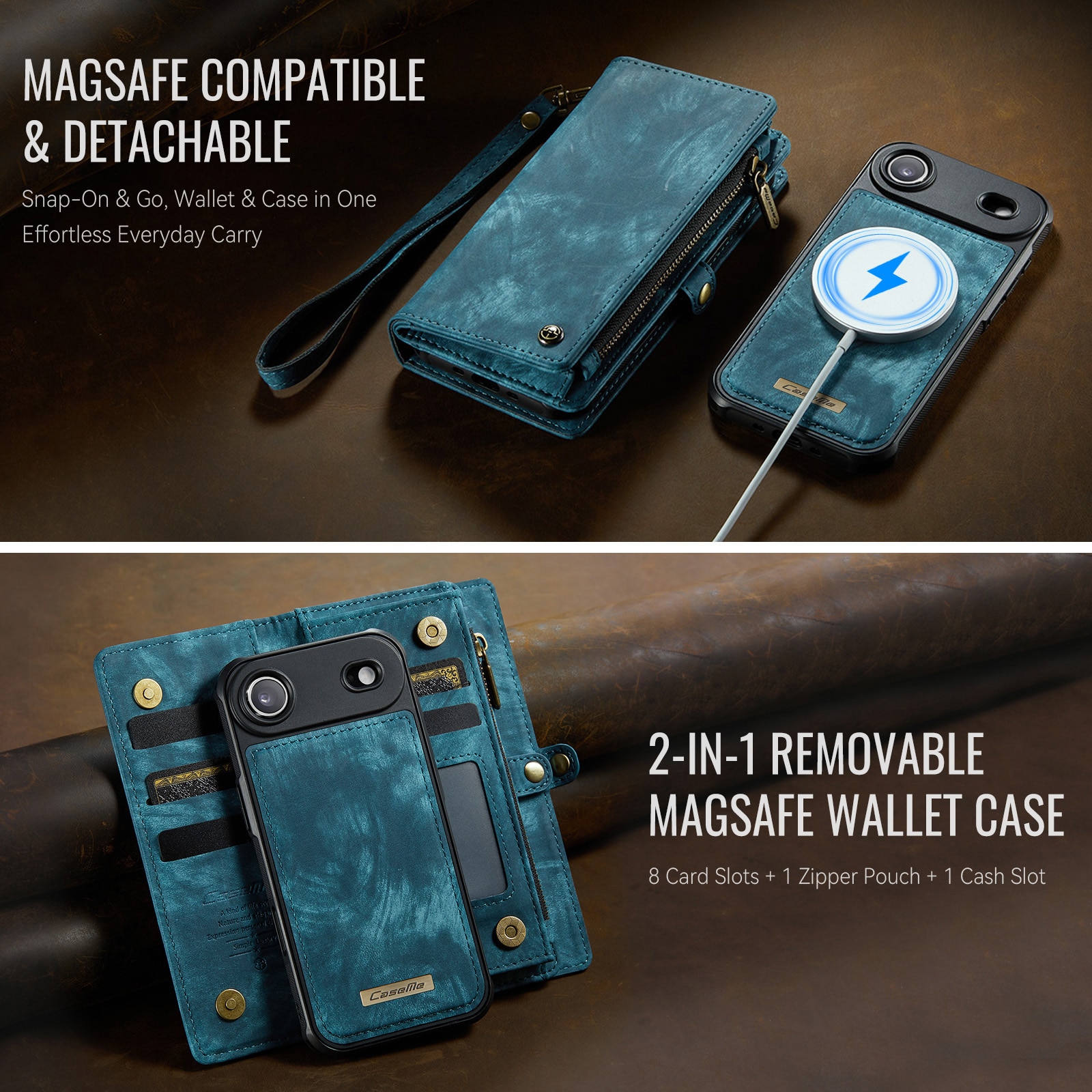 Multi-slot Portemonnaie-Hülle iPhone Air Blau