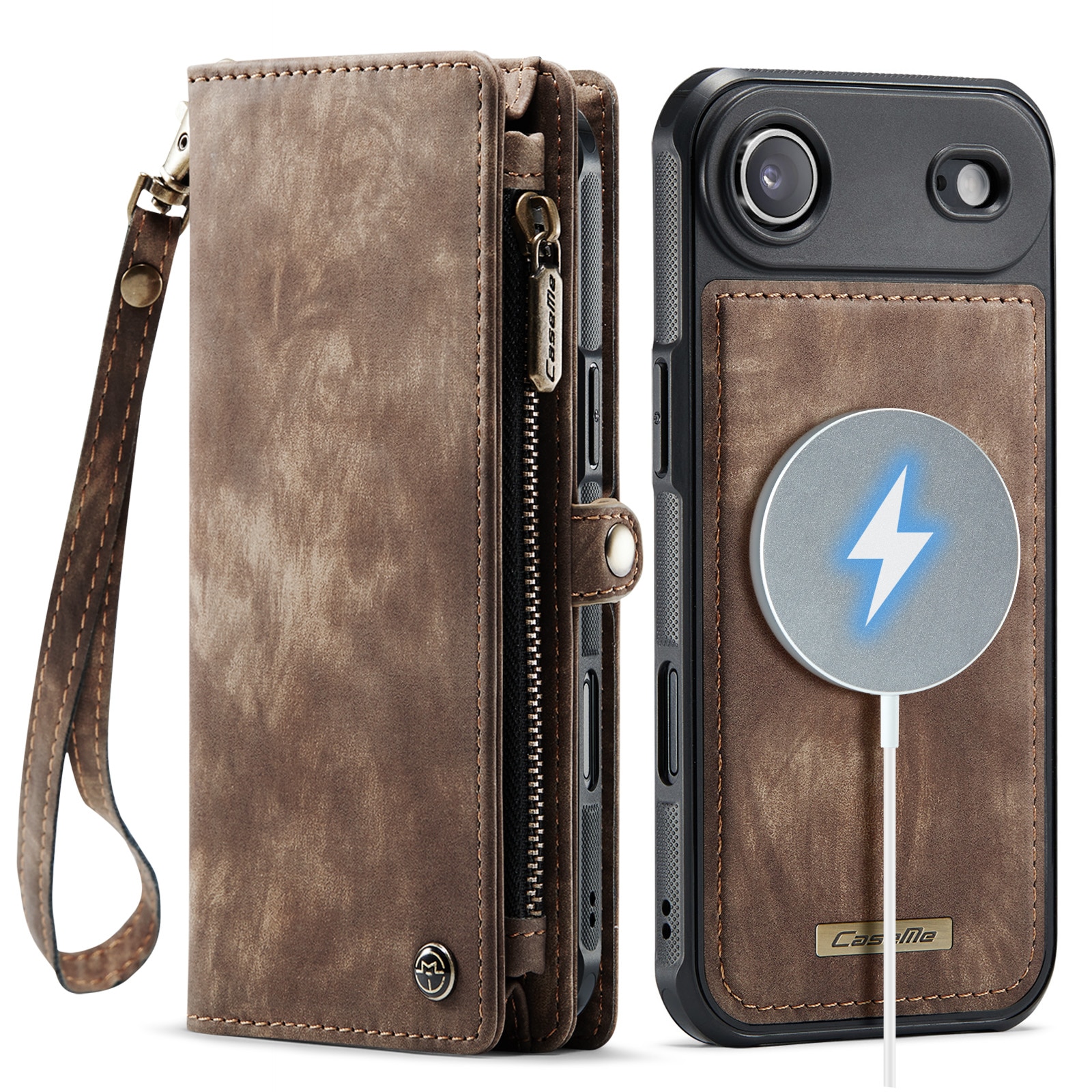 Multi-slot Portemonnaie-Hülle iPhone Air Braun