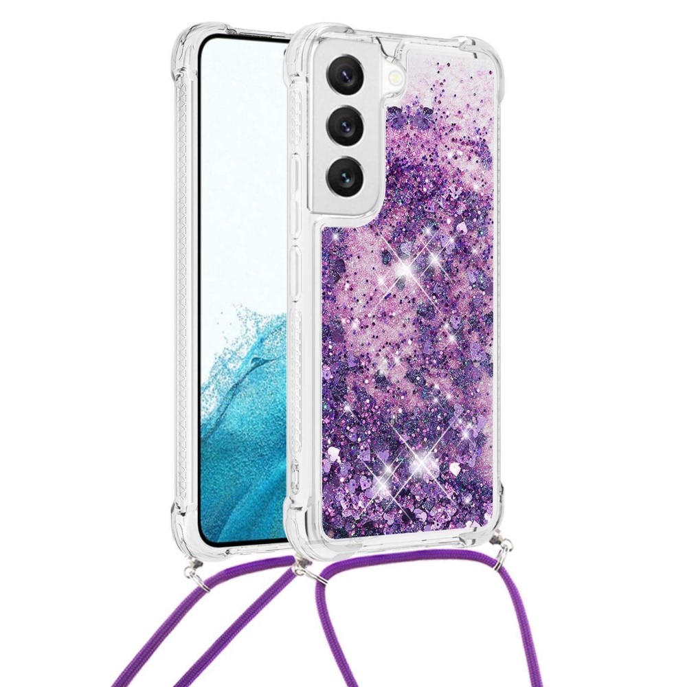 Samsung Galaxy S23 Glitter Powder TPU Handyhülle zum umhängen lila