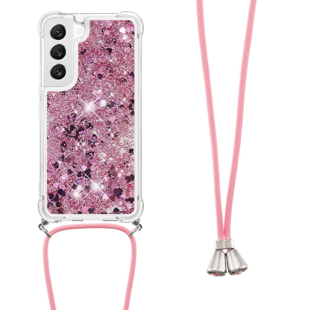 Samsung Galaxy S23 Glitter Powder TPU Handyhülle zum umhängen rosa