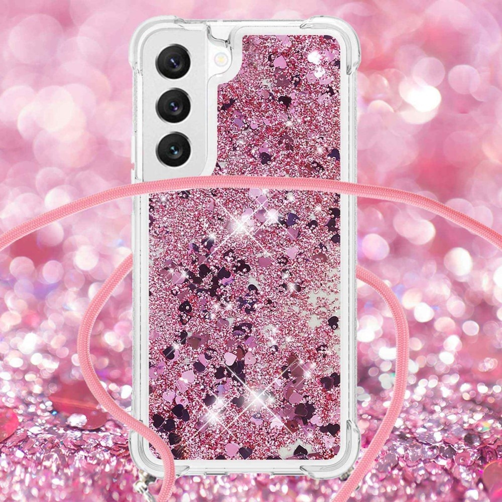 Samsung Galaxy S23 Glitter Powder TPU Handyhülle zum umhängen rosa