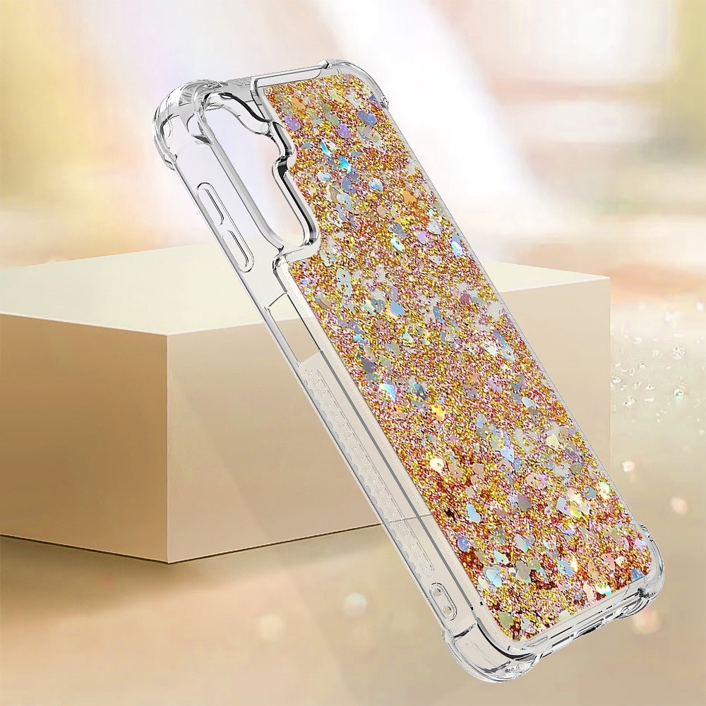 Samsung Galaxy A14 Glitter Powder TPU Handyhülle gold