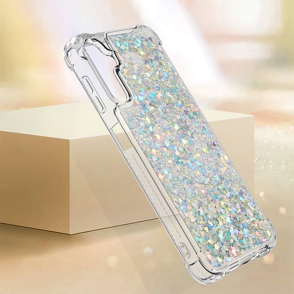 Samsung Galaxy A14 Glitter Powder TPU Handyhülle silber