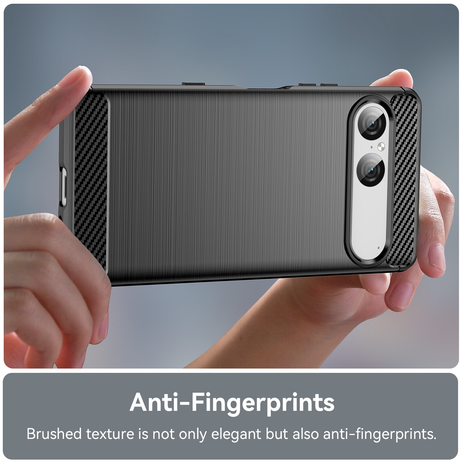 Sony Xperia 10 VII Hülle TPU Brushed Schwarz