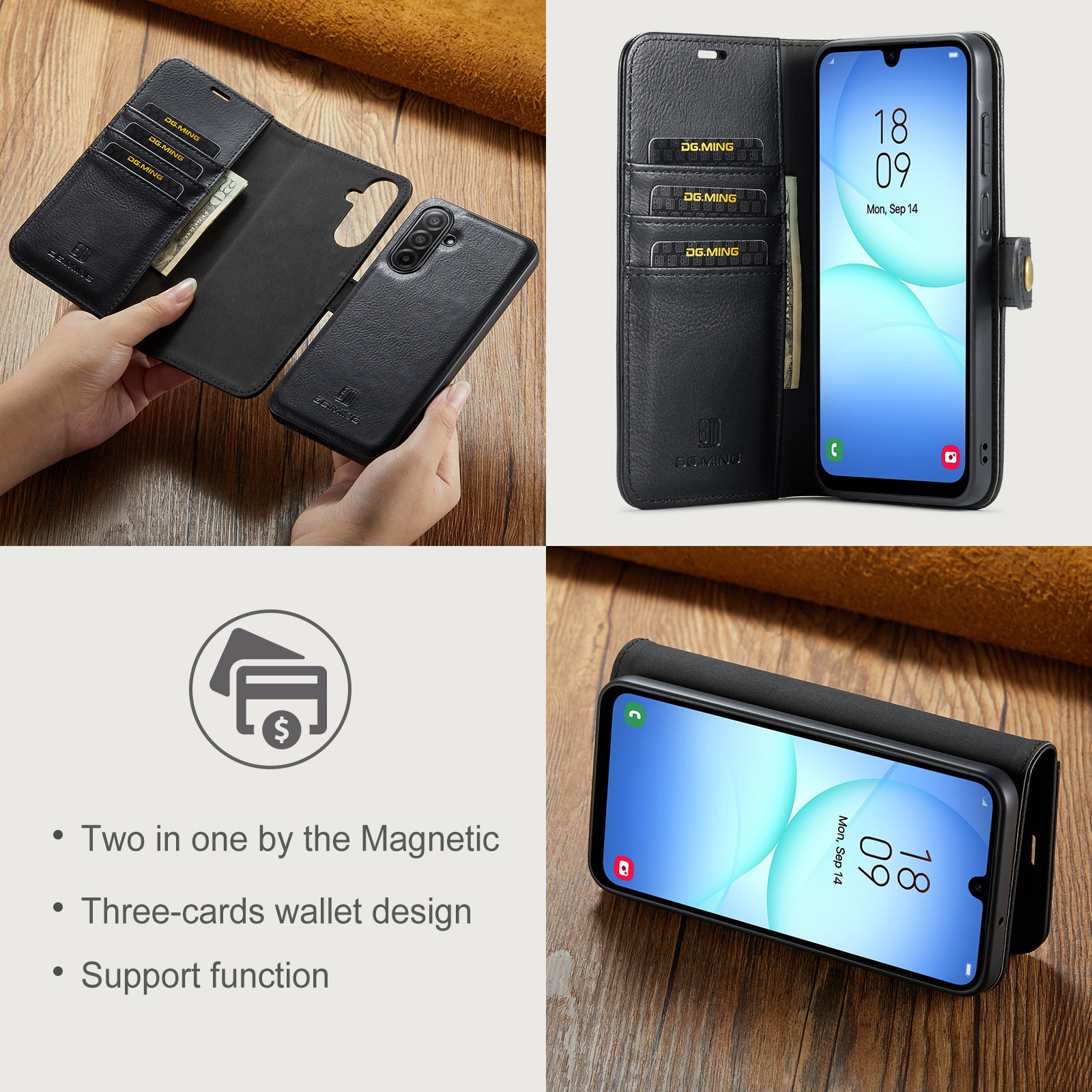 Handytasche Magnetische Samsung Galaxy A17 Black