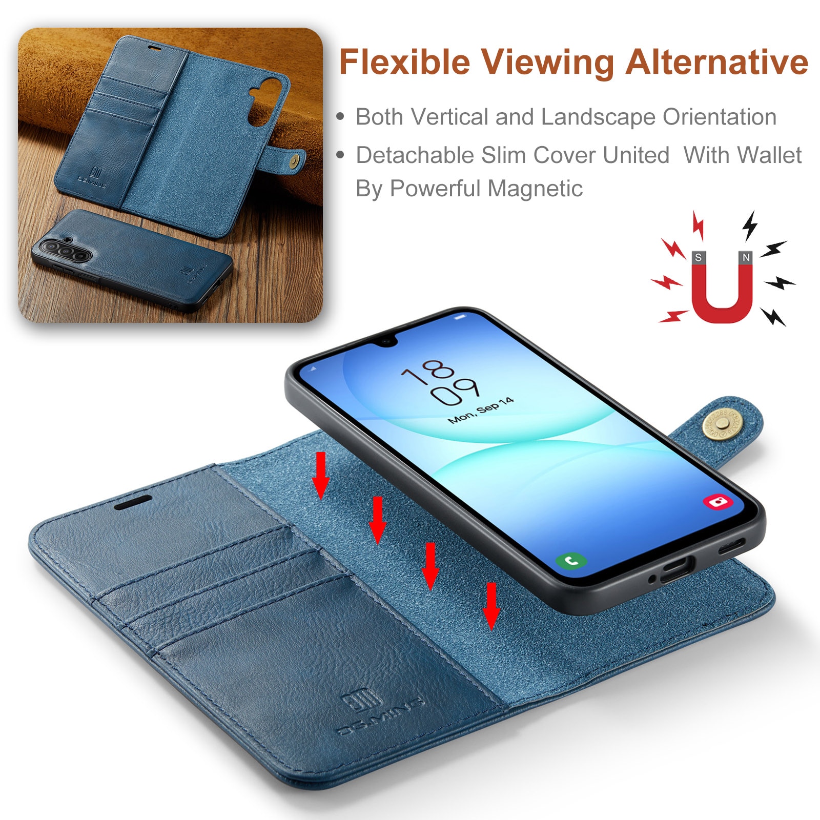Handytasche Magnetische Samsung Galaxy A17 Blue