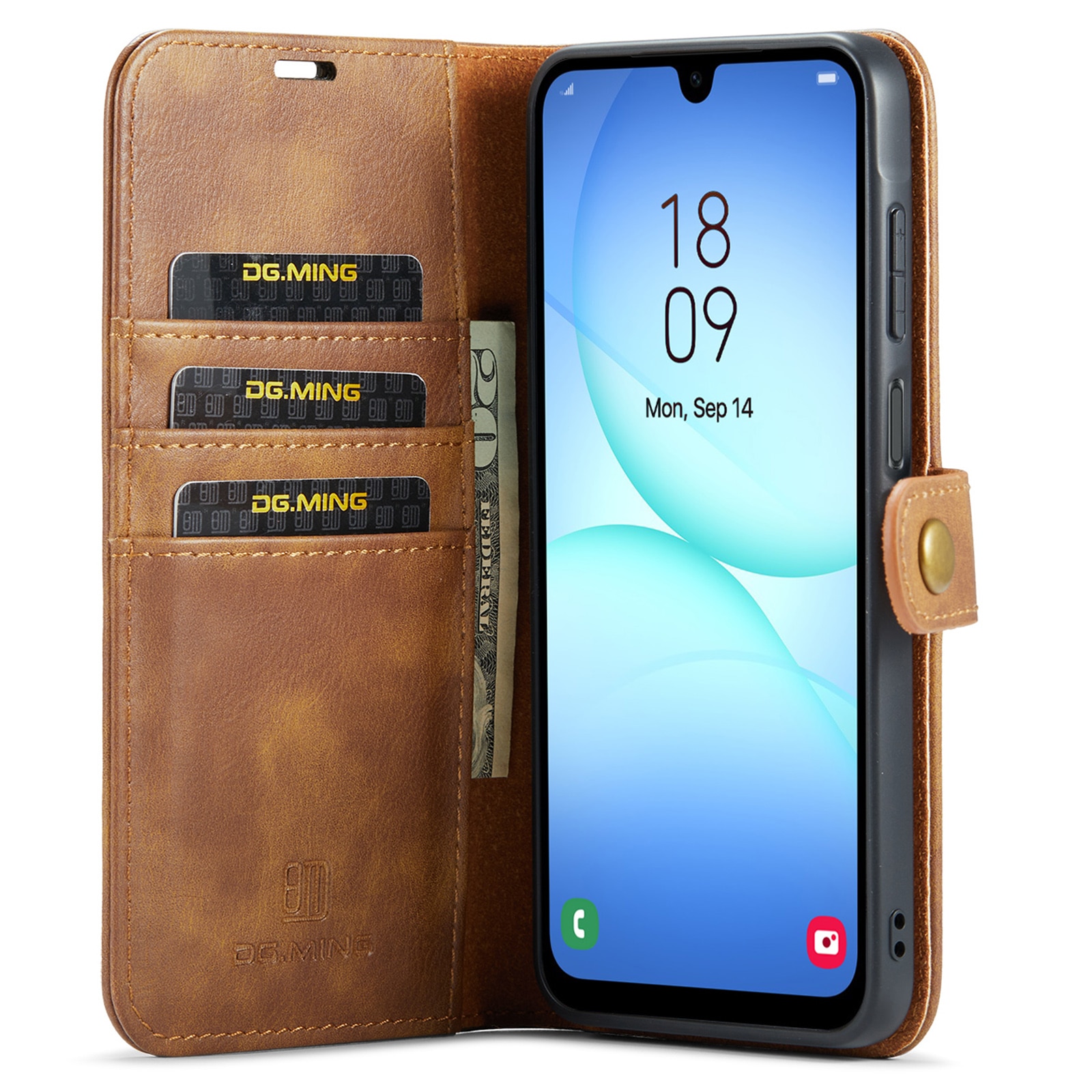 Handytasche Magnetische Samsung Galaxy A17 Cognac