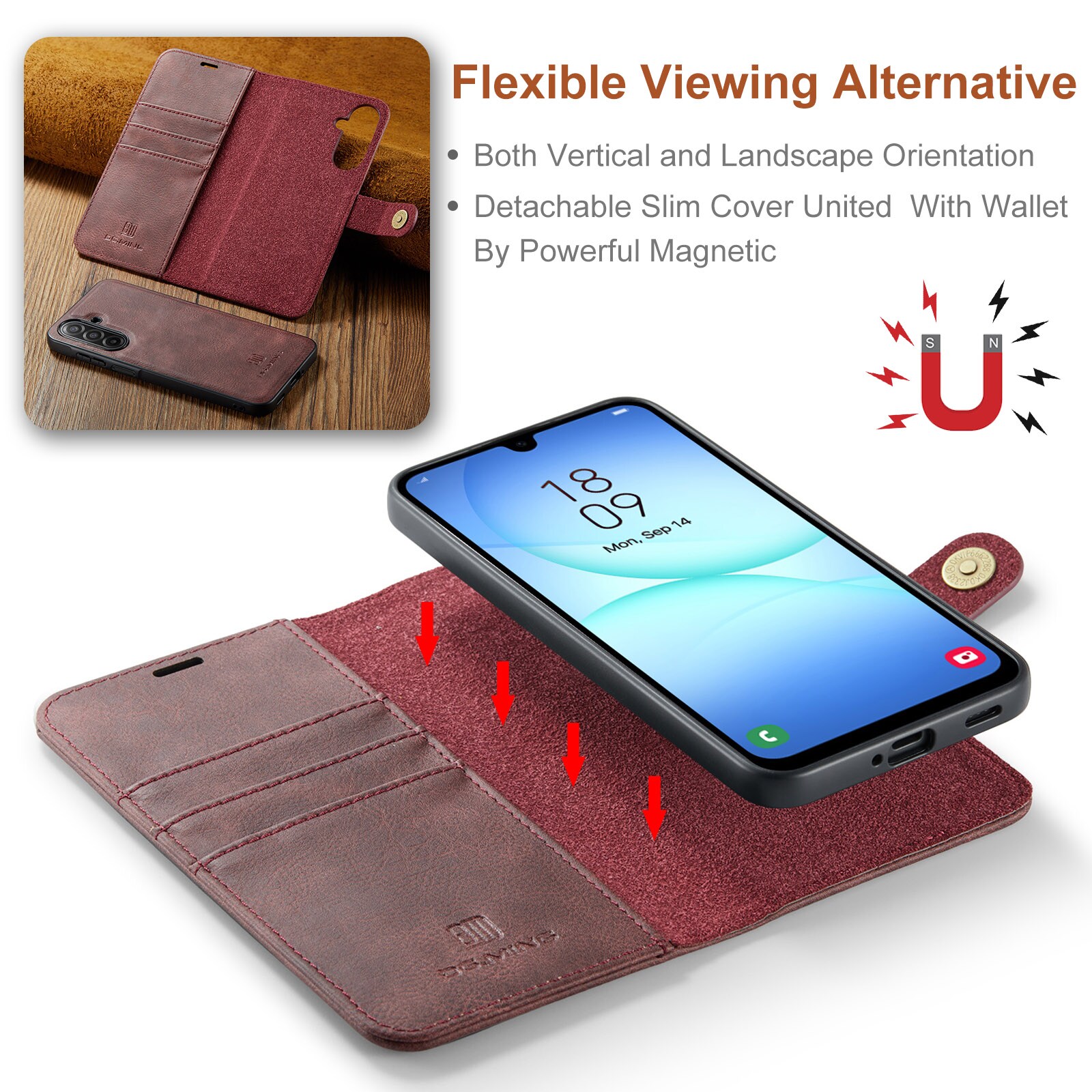Handytasche Magnetische Samsung Galaxy A17 Red