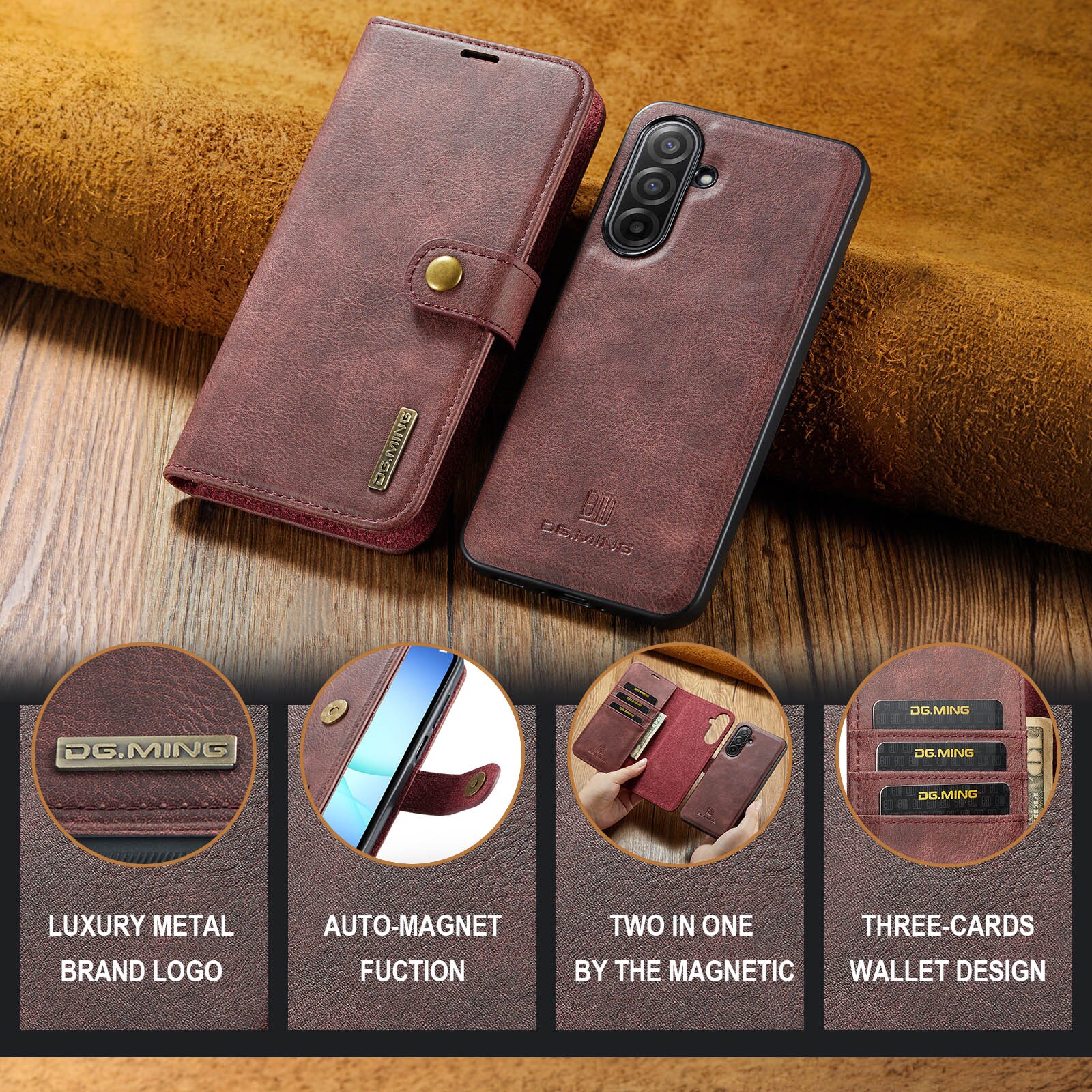 Handytasche Magnetische Samsung Galaxy A17 Red