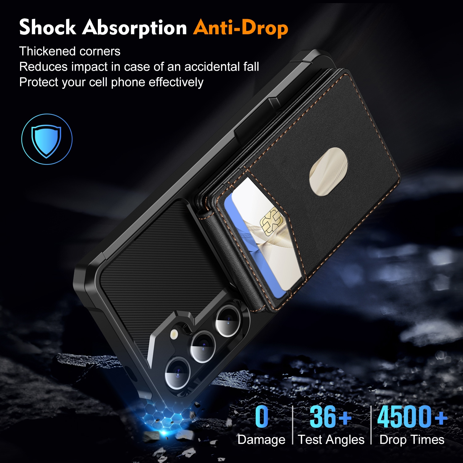 Samsung Galaxy S25 Magnetische Hülle mit Kartenhalter Schwarz