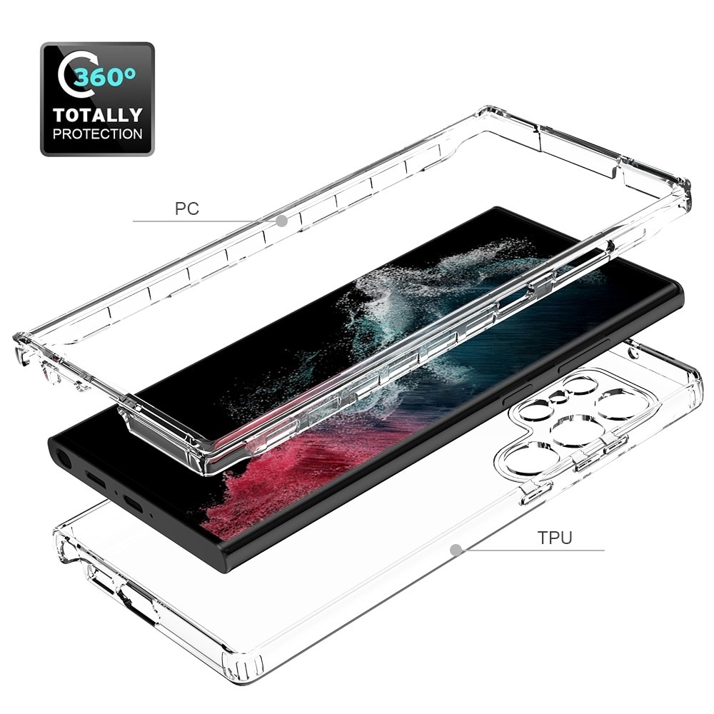 Samsung Galaxy S23 Ultra Full Cover Hülle transparent