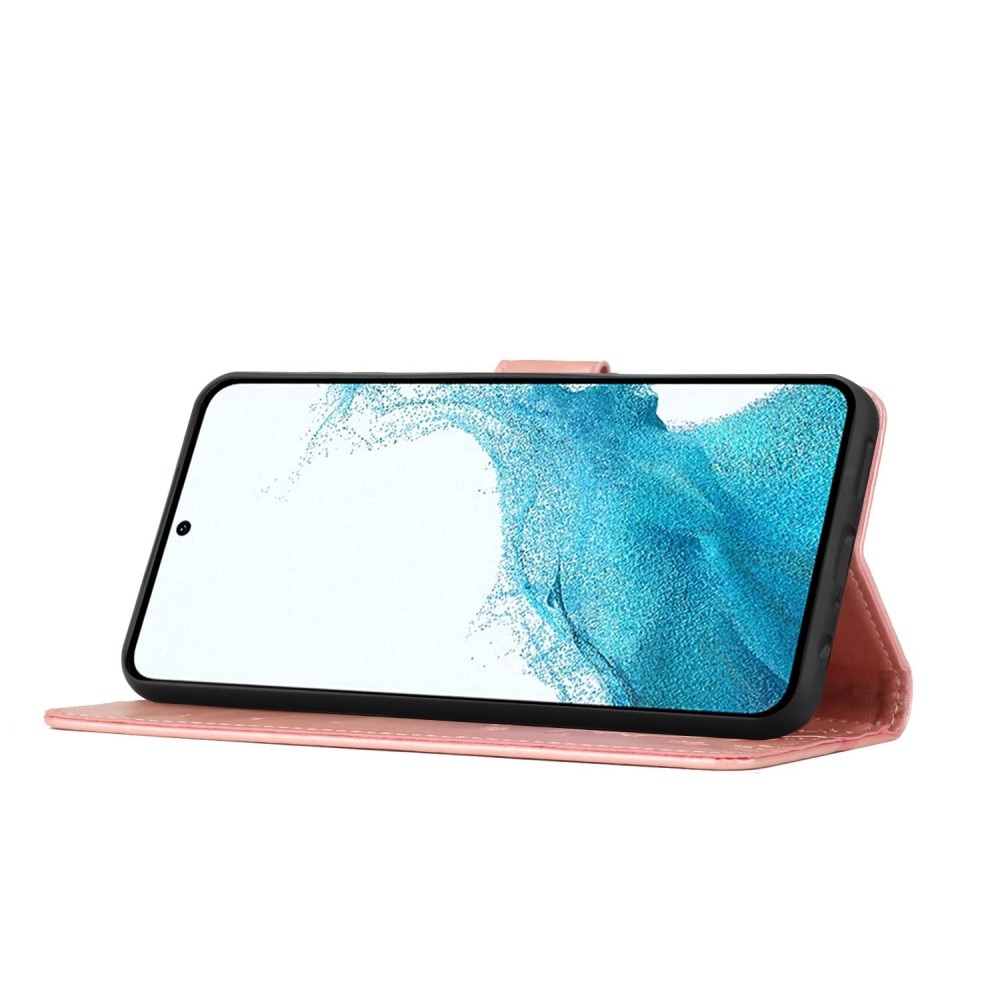 Samsung Galaxy S23 Handytasche Schmetterling rosagold
