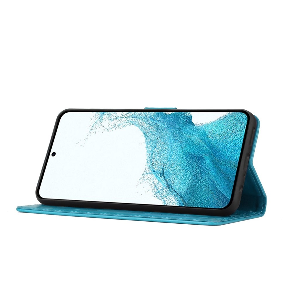 Samsung Galaxy S23 Handyhülle mit Schmetterlingsmuster, blau