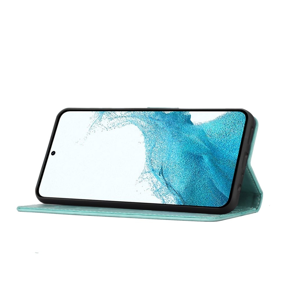 Samsung Galaxy S23 Handyhülle mit Schmetterlingsmuster, grün