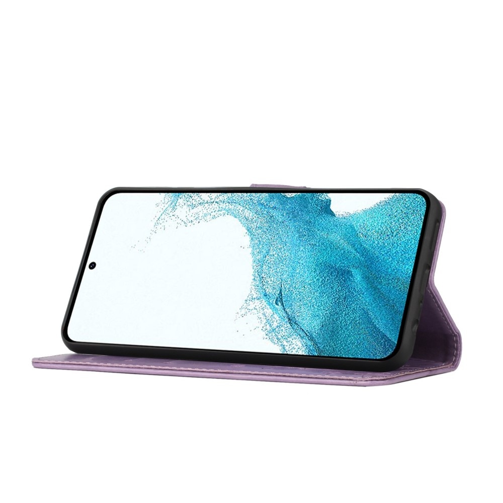 Samsung Galaxy S23 Handyhülle mit Schmetterlingsmuster, lila