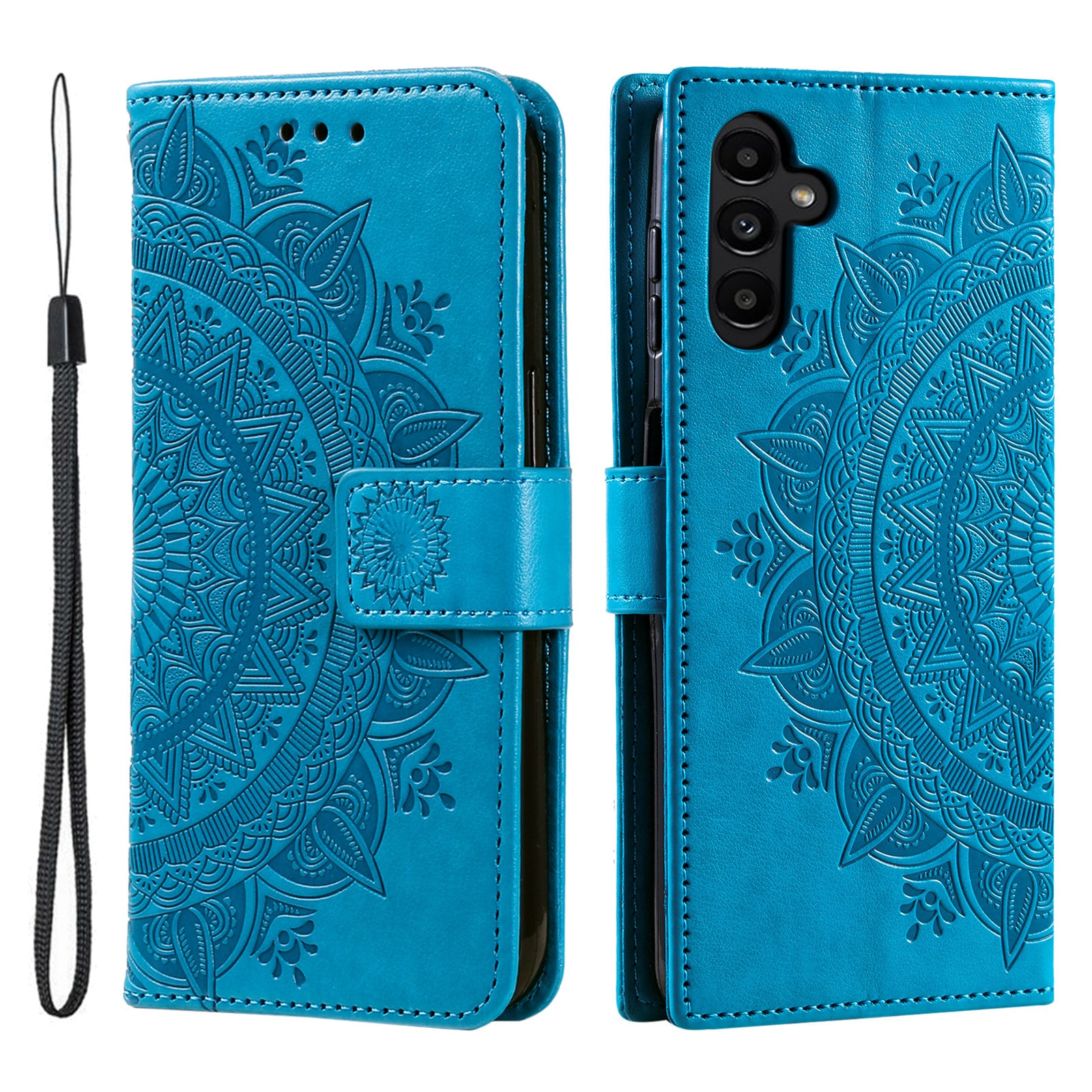 Samsung Galaxy A37 Handytasche Mandala Blau