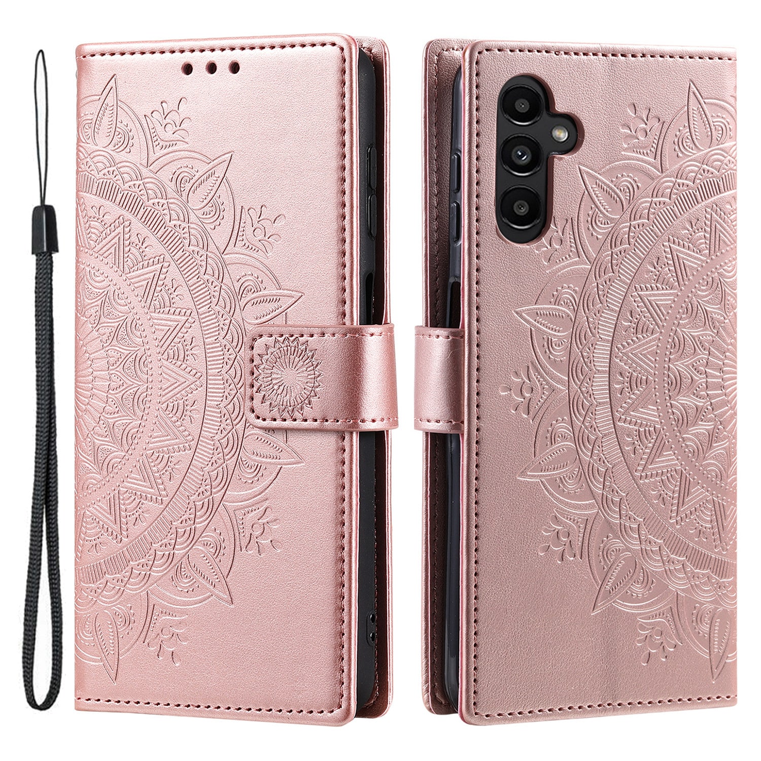 Samsung Galaxy A37 Handytasche Mandala Roségold
