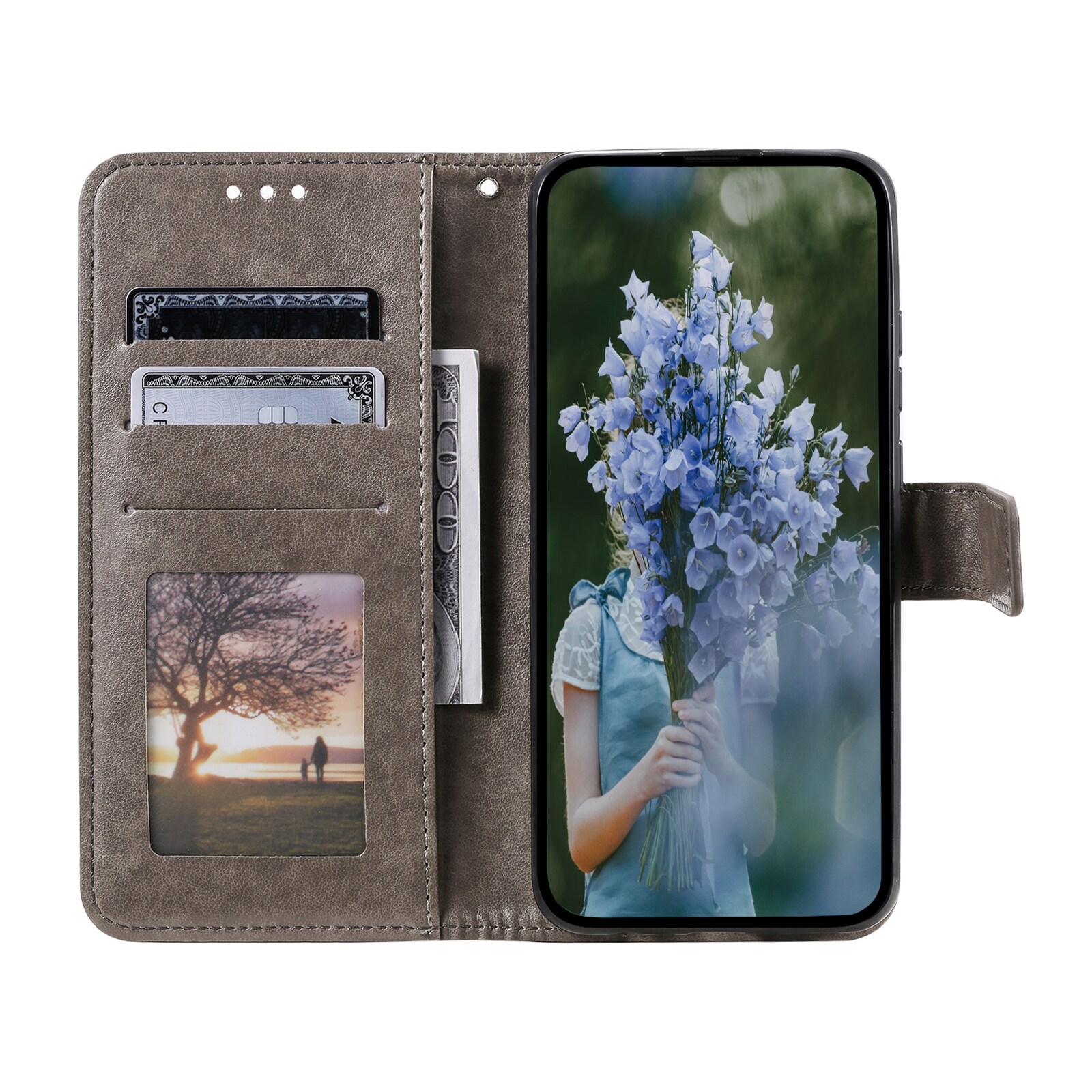 Samsung Galaxy A37 Handytasche Mandala Grau